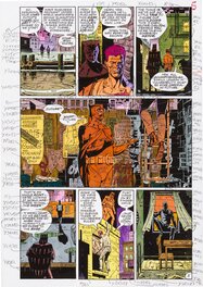 Dave Gibbons - Bleu Watchmen - Planche originale