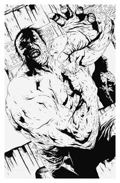 Jae Lee - Hulk vs Thing - Hard knocks splash - Planche originale