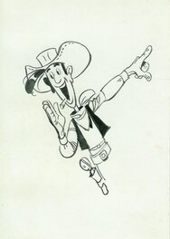 Morris - Lucky Luke, circa 1960. - Illustration originale