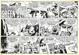 Joe Kubert - Tales of the Green Berets sunday strip . 25 / 9 / 1966 . - Planche originale