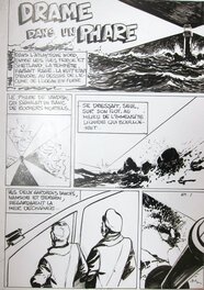 Pierre Dupuis - Drame dans un phare - une aventure d'Anton Marcus, publication inconnue - Planche originale