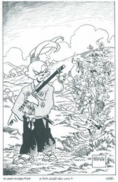 Stan Sakai - Stan Sakai , Usagi Yojimbo cover nr.125 - A town called Hell (part 2) - Original Cover