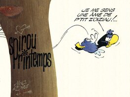 Couverture Spirou (détail). Couverture Spirou (détail).