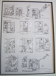 Luc Cromheecke - Comment s'envoyer en l'air ? de l'importance de la cabine téléphonique dans la BD - Planche originale