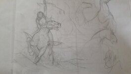 Philippe Delaby - Dessin cavalière - publié - Original art