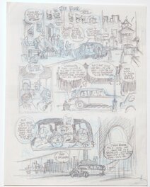 Will Eisner - The Block - Crayonné pour admirer le parcours de sa main sur le papier - Œuvre originale