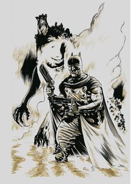 Troy Nixey - Batman et Killer croc par Troy Nixey - Original Illustration