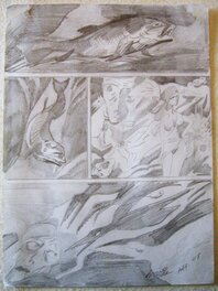 Planche originale - Esquisse pour l'ouvrage " rapport sur les aveugles" - page 58