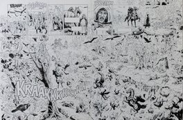 Jacques Lamontagne - Double page 44 45 Druides tome 9 - Planche originale