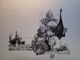 Sergio Toppi - Sergio TOPPI - disegno a china - Original Illustration