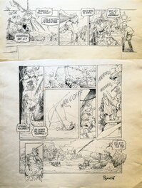 Olivier Roman - Les Fables de L'Humpur - T2-Muryd- Planche originale  5/1& 5/2 en 2strips - Planche originale