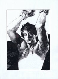 Sergio Toppi - Rocky Balboa by Sergio Toppi - Original Illustration