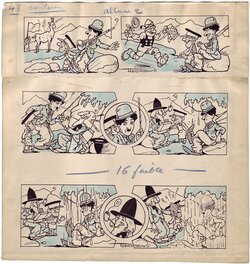 Raoul Thomen - Charlot, album 2, "Les bonnes farces de Charlot", pl. 48. - Planche originale