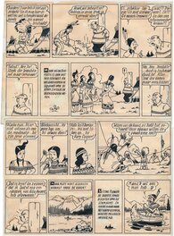 Willy Vandersteen - Bob et Bobette, "Lambique chercheur d'or", pl. 32. - Planche originale