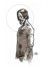 Sylvain Guinebaud - Fanart-Zombie - Original art