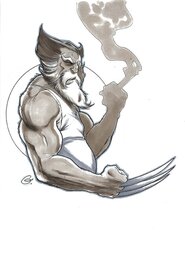 Sylvain Guinebaud - Fanart-Old Wolverine - Original art
