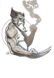 Sylvain Guinebaud - Fanart-Old Wolverine - Œuvre originale