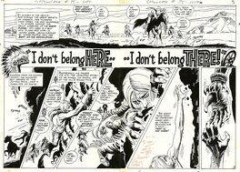 Joe Kubert - Showcase # 85 Double page 2 er 3. Firehair . - Planche originale