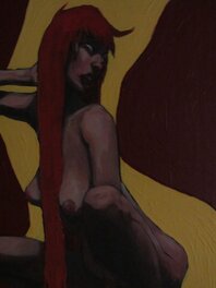 Yannick Corboz - Femme à la chevelure rouge - Original art