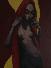 Yannick Corboz - Femme à la chevelure rouge - Original art