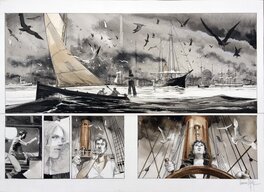 Emmanuel Lepage - Les voyages d'Ulysse - double planche 28-29 - Planche originale