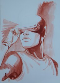 Fred Grivaud - The X-MEN : CYCLOPS - Illustration originale