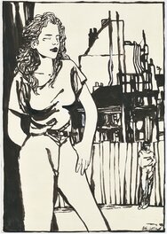 Edmond Baudoin - Femme - Illustration originale