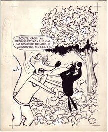 unknown - Fox et Croa, couverture du fascicule "Foxie n° 158". - Couverture originale
