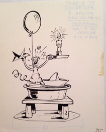 Gotlib - La petite souris de Gotlib ... - Illustration originale