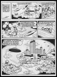 Planche originale - Suske en Wiske 52 : De wolkeneters