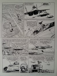 Francis Bergèse - Buck Danny, planche n°43 "L'Escadrille Fantôme" - Comic Strip