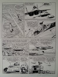 Francis Bergèse - Buck Danny, planche n°43 "L'Escadrille Fantôme" - Planche originale