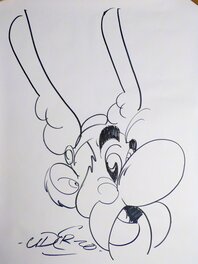 Albert Uderzo - Portrait Asterix - Illustration originale