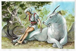 Carita Lupattelli - Carita Lupatelli Aki et Kenta (Izuna) - Illustration originale