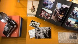 Une des vitrine du musée Hergé en Belgique où une COPIE de la carte y est exposée !!!!! Une des vitrine du musée Hergé en Belgique où une COPIE de la carte y est exposée !!!!!