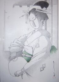 Michetz - Marc Michetz Geisha - Original Illustration