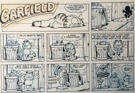 Jim Davis - Garfield - Sunday Strip du 1er mai 1988 - Planche originale
