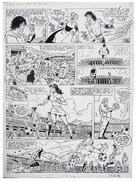 Raymond Reding - Section R - Le territoire des Dix : le gros homme plein de ballons - planche 9 - Planche originale