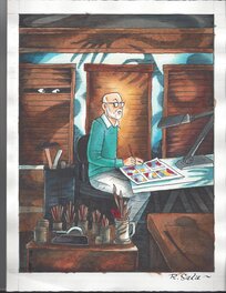 Richard Sala - Richard Sala - portrait de Daniel Clowes - Original art