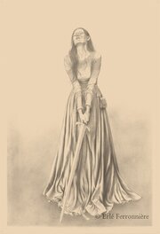 Erlé Ferronnière - Dame à l'épée 2 - Original Illustration