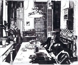 John Paul Leon - Corto Maltese in Havana by John Paul Leon - Illustration originale