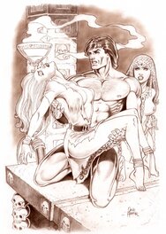 Hoover, Dave - Dave Hoover Tarzan et La of Opar - Illustration originale