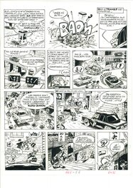 Jean-Claude Fournier - Fournier - Spirou - Le faiseur d'Or - planche 5 histoire champignon Nippon - Planche originale