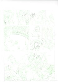 Questor - Tome 3 - Planche 12 - Crayonné Questor - Tome 3 - Planche 12 - Crayonné