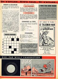 Annonce parue dans le Tintin n°18 de 1958 du 30 Avril 1958 en page 03.