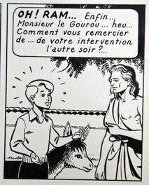 Détail quatrième case de la quatrième bande. Détail quatrième case de la quatrième bande.
