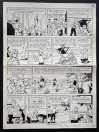 François Craenhals - Pom et Teddy – Planche 16A et 16B - Le Talisman noir. - Comic Strip