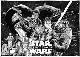 Wagner Reis - Star Wars The Force Awakens - Original Illustration