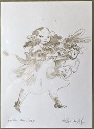 Claire Wendling - WENDLING  Alice et le lapin - Original Illustration