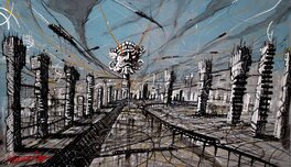 Déliaque 33×53 Acrylique, encre de chine, crayons, pastel gras, sur papier -2015